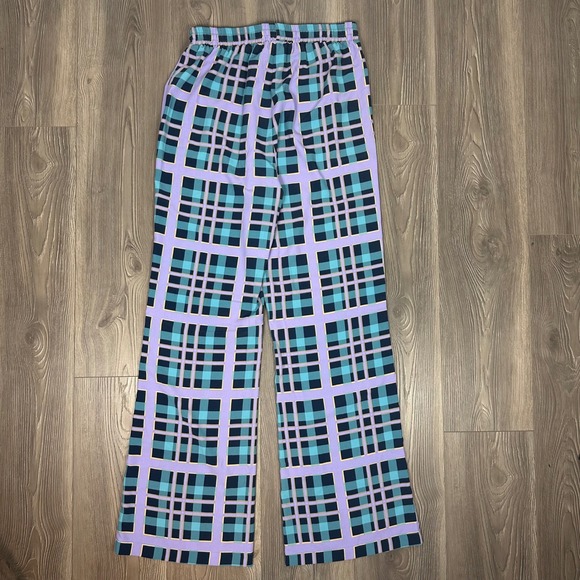 ASOS Pastel Plaid Loose Pants - SIZE US 8 Artsy Bold Spring Colorful - Picture 3 of 5